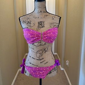 Ladies Purple and Ornate Bikini